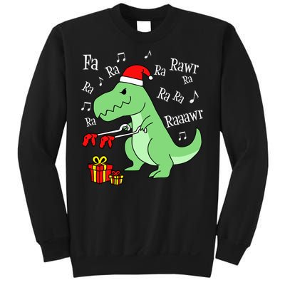 Fa Ra Ra Rawr Christmas T-Rex Presents Sweatshirt