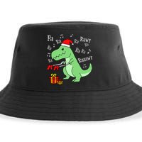 Fa Ra Ra Rawr Christmas T-Rex Presents Sustainable Bucket Hat