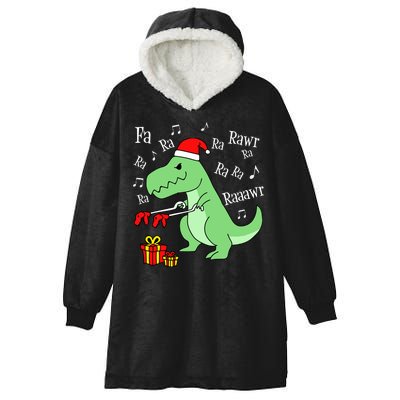 Fa Ra Ra Rawr Christmas T-Rex Presents Hooded Wearable Blanket