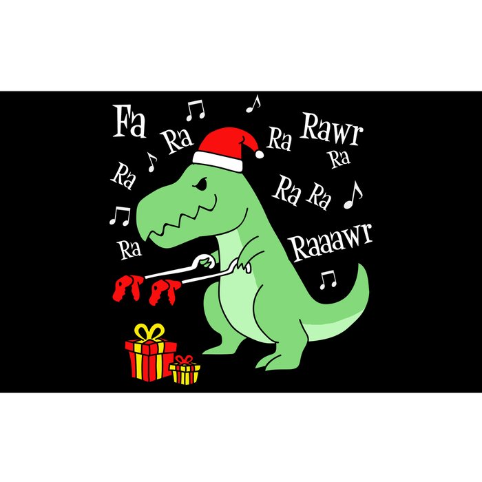 Fa Ra Ra Rawr Christmas T-Rex Presents Bumper Sticker