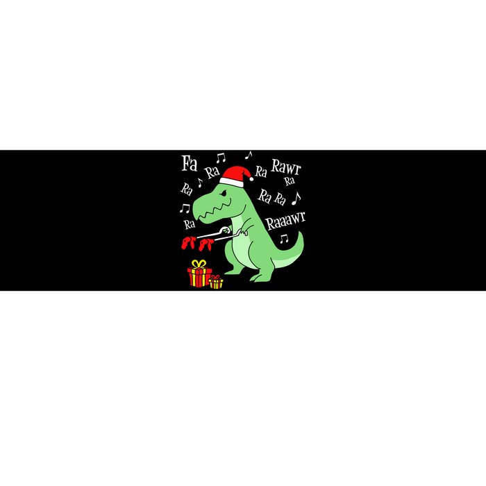 Fa Ra Ra Rawr Christmas T-Rex Presents Bumper Sticker