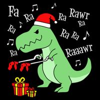 Fa Ra Ra Rawr Christmas T-Rex Presents Bucket Hat