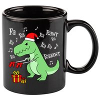 Fa Ra Ra Rawr Christmas T-Rex Presents 11oz C Handle Ceramic Mug