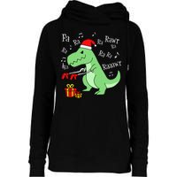 Fa Ra Ra Rawr Christmas T-Rex Presents Womens Funnel Neck Pullover Hood