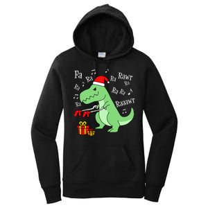 Fa Ra Ra Rawr Christmas T-Rex Presents Women's Pullover Hoodie