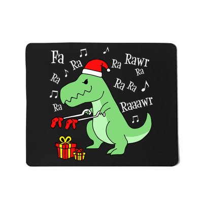 Fa Ra Ra Rawr Christmas T-Rex Presents Mousepad