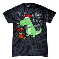 Fa Ra Ra Rawr Christmas T-Rex Presents Tie-Dye T-Shirt