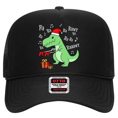 Fa Ra Ra Rawr Christmas T-Rex Presents Trucker Hat
