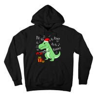 Fa Ra Ra Rawr Christmas T-Rex Presents Tall Hoodie