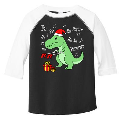 Fa Ra Ra Rawr Christmas T-Rex Presents Toddler Fine Jersey T-Shirt