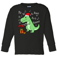 Fa Ra Ra Rawr Christmas T-Rex Presents Toddler Long Sleeve Shirt