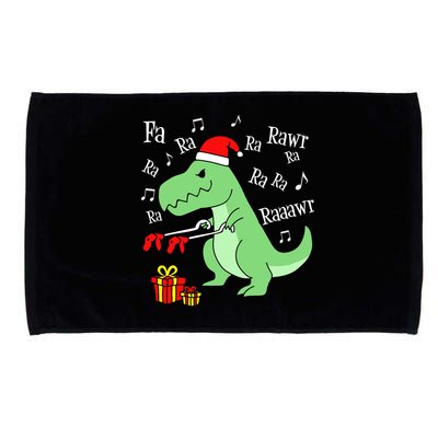 Fa Ra Ra Rawr Christmas T-Rex Presents Microfiber Hand Towel