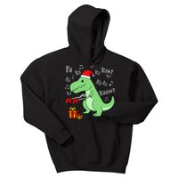 Fa Ra Ra Rawr Christmas T-Rex Presents Kids Hoodie