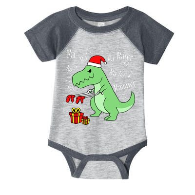 Fa Ra Ra Rawr Christmas T-Rex Presents Infant Baby Jersey Bodysuit