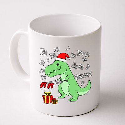 Fa Ra Ra Rawr Christmas T-Rex Presents Coffee Mug