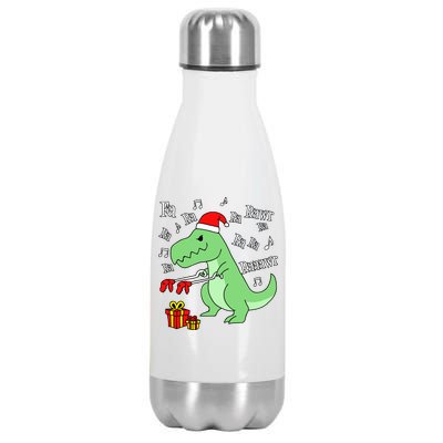 Fa Ra Ra Rawr Christmas T-Rex Presents Stainless Steel Insulated Water Bottle