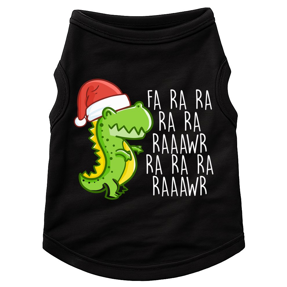 Fa Ra Ra Rawr Dinosaur Christmas Doggie Tank