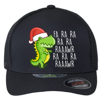 Fa Ra Ra Rawr Dinosaur Christmas Flexfit Unipanel Trucker Cap