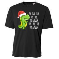 Fa Ra Ra Rawr Dinosaur Christmas Cooling Performance Crew T-Shirt