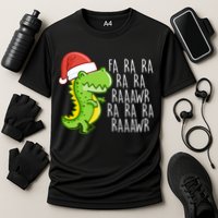 Fa Ra Ra Rawr Dinosaur Christmas Cooling Performance Crew T-Shirt