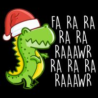 Fa Ra Ra Rawr Dinosaur Christmas Long Sleeve Shirt