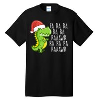 Fa Ra Ra Rawr Dinosaur Christmas Tall T-Shirt