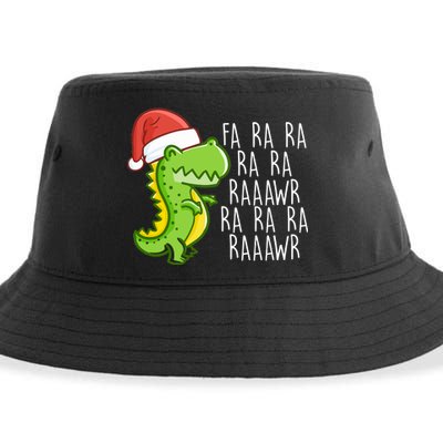 Fa Ra Ra Rawr Dinosaur Christmas Sustainable Bucket Hat