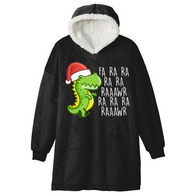 Fa Ra Ra Rawr Dinosaur Christmas Hooded Wearable Blanket