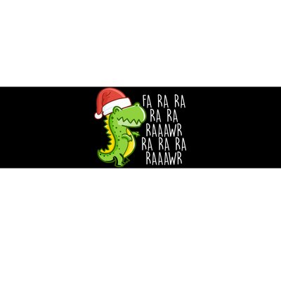 Fa Ra Ra Rawr Dinosaur Christmas Bumper Sticker