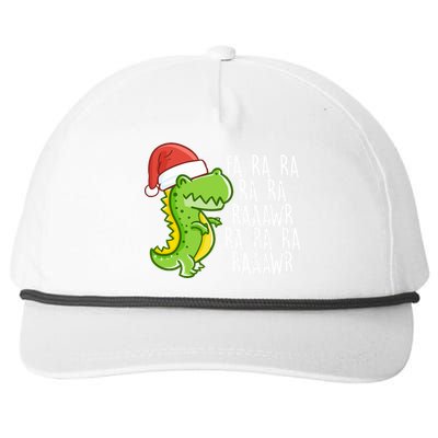 Fa Ra Ra Rawr Dinosaur Christmas Snapback Five-Panel Rope Hat