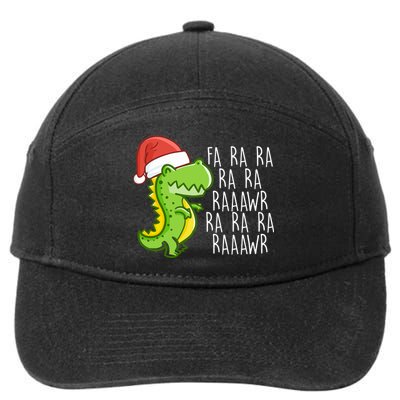 Fa Ra Ra Rawr Dinosaur Christmas 7-Panel Snapback Hat