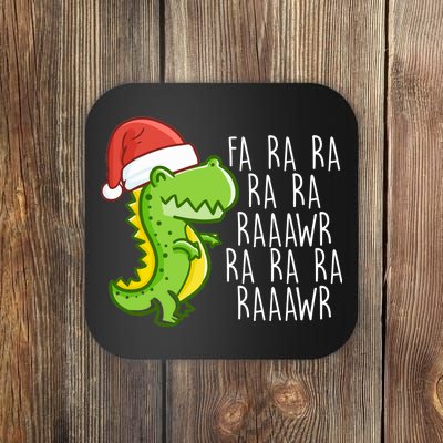 Fa Ra Ra Rawr Dinosaur Christmas Coaster