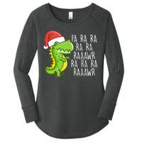 Fa Ra Ra Rawr Dinosaur Christmas Women's Perfect Tri Tunic Long Sleeve Shirt