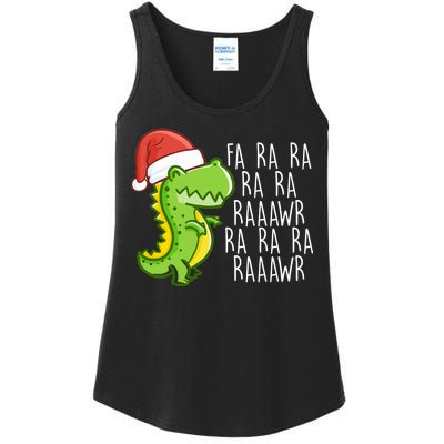 Fa Ra Ra Rawr Dinosaur Christmas Ladies Essential Tank