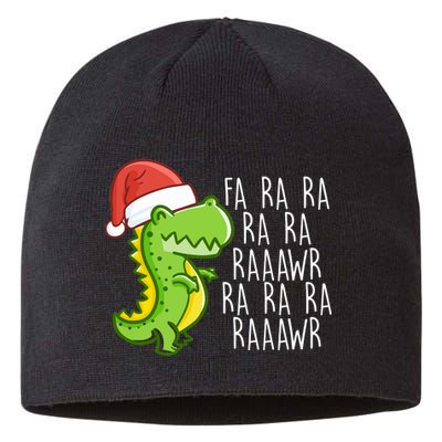 Fa Ra Ra Rawr Dinosaur Christmas Sustainable Beanie