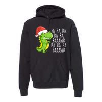 Fa Ra Ra Rawr Dinosaur Christmas Premium Hoodie