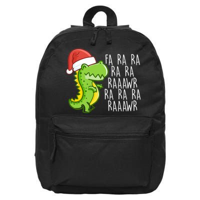 Fa Ra Ra Rawr Dinosaur Christmas 16 in Basic Backpack