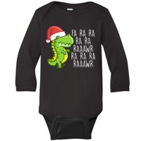 Fa Ra Ra Rawr Dinosaur Christmas Baby Long Sleeve Bodysuit