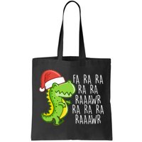 Fa Ra Ra Rawr Dinosaur Christmas Tote Bag