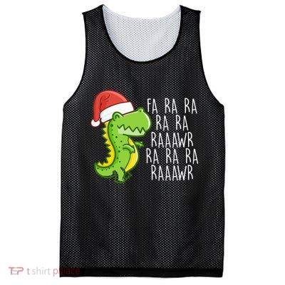 Fa Ra Ra Rawr Dinosaur Christmas Mesh Reversible Basketball Jersey Tank