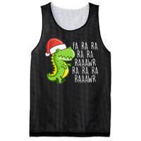 Fa Ra Ra Rawr Dinosaur Christmas Mesh Reversible Basketball Jersey Tank