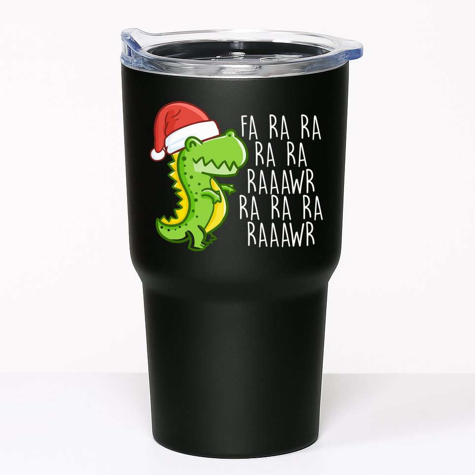Fa Ra Ra Rawr Dinosaur Christmas Tumbler