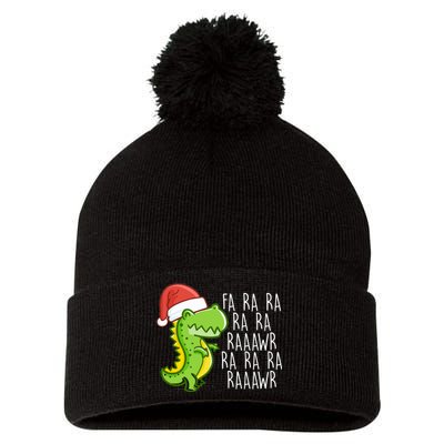 Fa Ra Ra Rawr Dinosaur Christmas Pom Pom 12in Knit Beanie