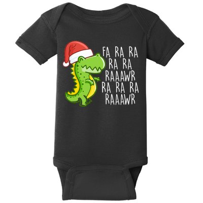 Fa Ra Ra Rawr Dinosaur Christmas Baby Bodysuit