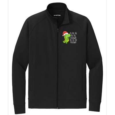 Fa Ra Ra Rawr Dinosaur Christmas Stretch Full-Zip Cadet Jacket