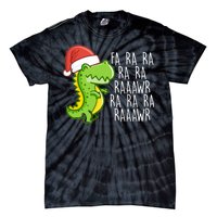 Fa Ra Ra Rawr Dinosaur Christmas Tie-Dye T-Shirt