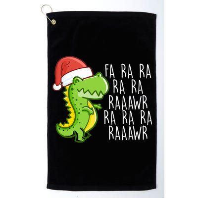 Fa Ra Ra Rawr Dinosaur Christmas Platinum Collection Golf Towel