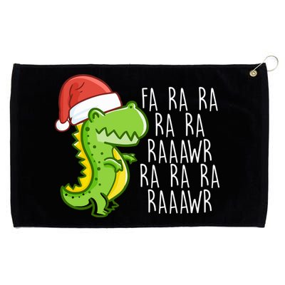 Fa Ra Ra Rawr Dinosaur Christmas Grommeted Golf Towel