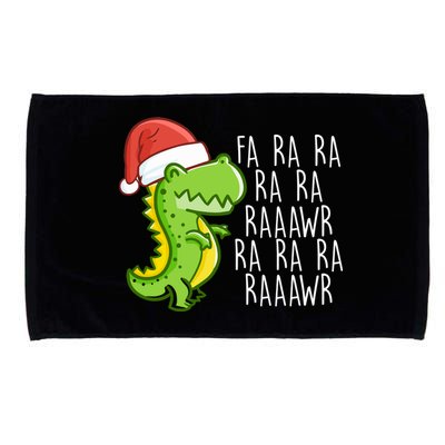 Fa Ra Ra Rawr Dinosaur Christmas Microfiber Hand Towel