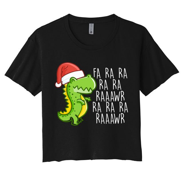 Fa Ra Ra Rawr Dinosaur Christmas Crop Top